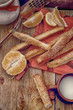 Delicious baking from a test with orange