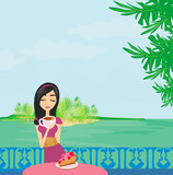 girl on vacation
