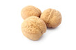 Walnuts on white