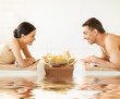 couple in spa