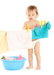 Foto: baby doing laundry baby doing laundry