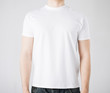 man in blank t-shirt