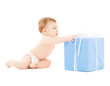 happy child with gift box