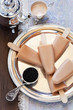 Foto: Black tea ice cream, selective focus Black tea ice cream, selective focus