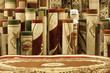 Colorful carpets in the store