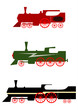 Steam locomotives set.