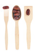 Wooden spoon, fork, paddle with finik