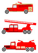 Vintage fire engine truck set