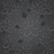 Seamless black leaves lace wallpaper pattern