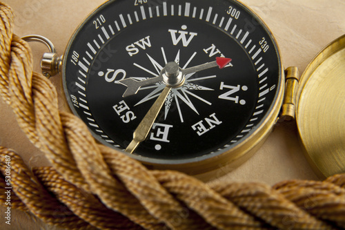 Photo: compass on the background compass on the background
