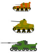 Tank silhouettes set.