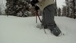Raquette dans la neige poudreuse