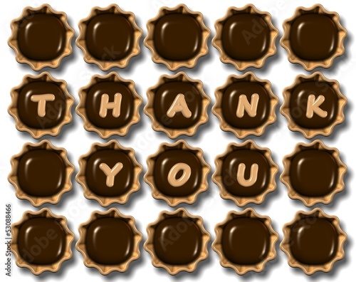 Illustration: Thank you chocolate Thank you chocolate