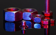 Foto: illuminated screw and screw nuts illuminated screw and screw nuts