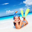 Foto: Happy diver woman Happy diver woman