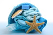 Photo: Wellnesskorb Blau Seestern Cremedusche Wellnesskorb Blau Seestern Cremedusche