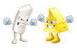 Vector: Like chalk and cheese Like chalk and cheese