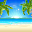 Beach summer holiday background