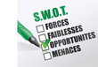 Vector: swot / FORCES, FAIBLESSES, OPPORTUNITES, MENACES swot / FORCES, FAIBLESSES, OPPORTUNITES, MENACES