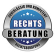 5 Star Button blau RECHTSBERATUNG ZUK RB