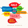 Sale multicolored speech bubbles, vector Eps10 image.