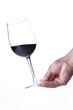 Hand and glass
