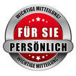 5 Star Button rot FÜR SIE PERSÖNLICH WM WM