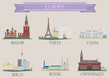 Vector: City symbol. Europe City symbol. Europe
