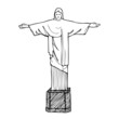 Cristo Redentor Christ the redeemer Vektor Illustration