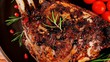 served charbroiled ribs on plate over wood 1920x1080 intro motio