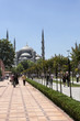 Photo: Blue Mosque and walking people in Sultan Ahmet Park, Istanbul, T Blue Mosque and walking people in Sultan Ahmet Park, Istanbul, T