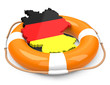 Illustration: Deutschland im Rettungsring Deutschland im Rettungsring