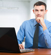 Young businessman at his desk