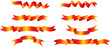 set of red banners