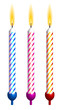 birthday candles. Detailed portrayal