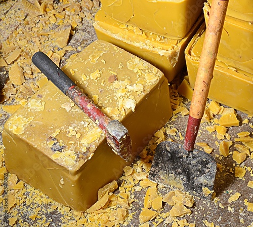 Photo: Blocks of Honey Bee's Wax Blocks of Honey Bee's Wax