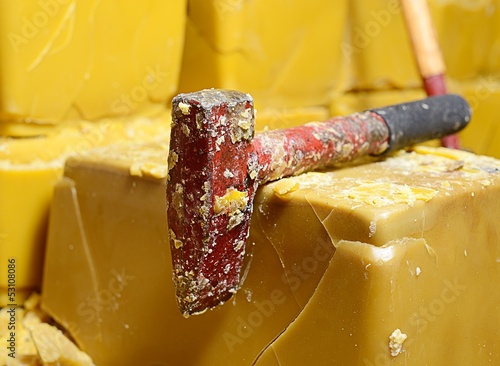 Photo: Blocks of Honey Bee's Wax Blocks of Honey Bee's Wax