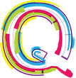 Colorful Grunge LETTER Q