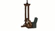 Guillotine on white background