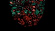 Bulgaria flag sphere converging animation