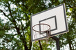 Basketball hoop with metal net