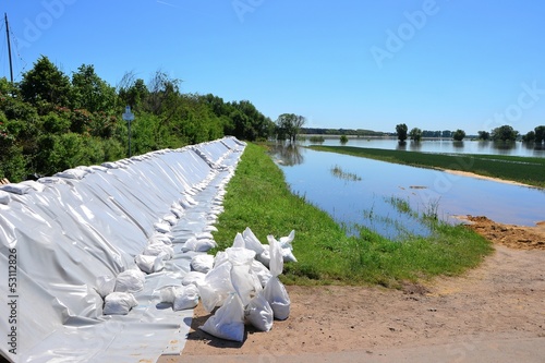 Photo: Sandsäcke beim Hochwasser 2013 Sandsäcke beim Hochwasser 2013