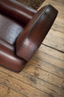 Fauteuil, cuir, club, siège, assise, meuble, plancher