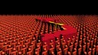 Vietnam map flag surrounded by many abstract people animation
