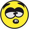 canvas print picture - Funny Tired Smiley