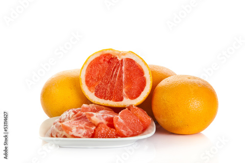 Photo: grapefruits. grapefruit isolated on white background grapefruits. grapefruit isolated on white background