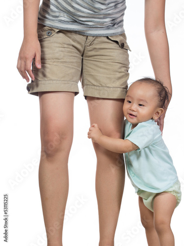 Photo: hug mommy leg hug mommy leg