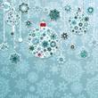 Blue background with christmas balls. EPS 8