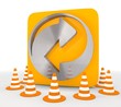 Illustration of a isolated recycling icon
