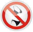 panneau maillots de bain interdit